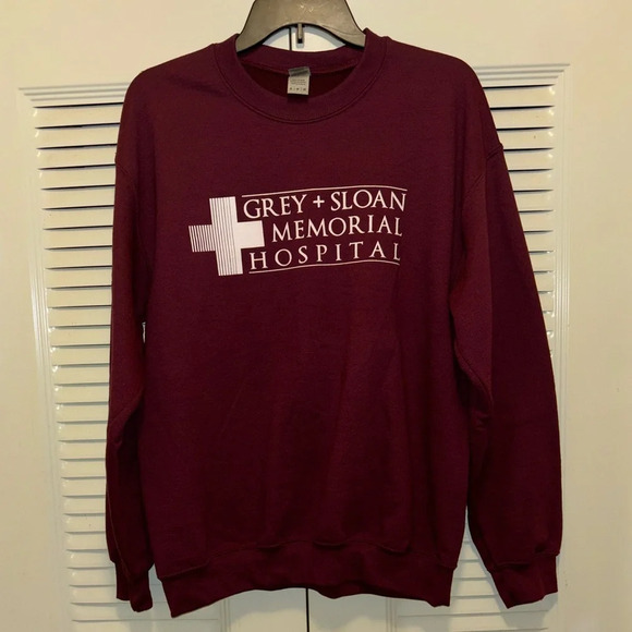 Grey’s Anatomy Grey Sloan Burgundy Sweatshirt - Picture 1 of 4
